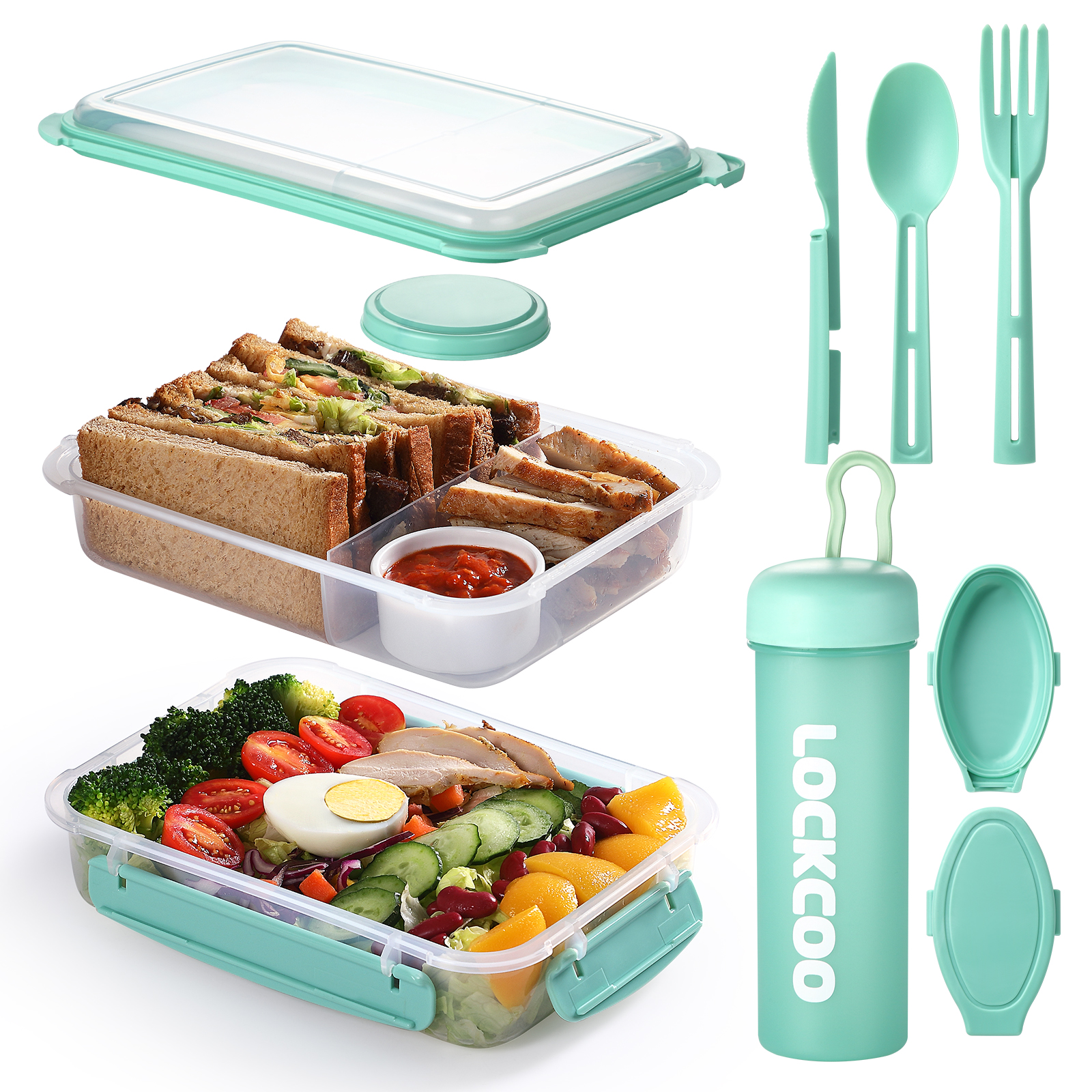 2000ML Bento Lunch Box for Adults Kids